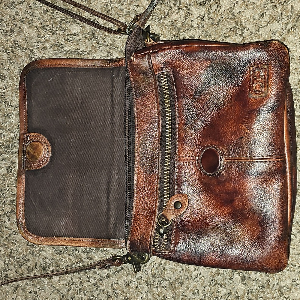 Bed|Stu gorgeous Cross Body Bag!! Beautiful Brown/Red! - Picture 5 of 12